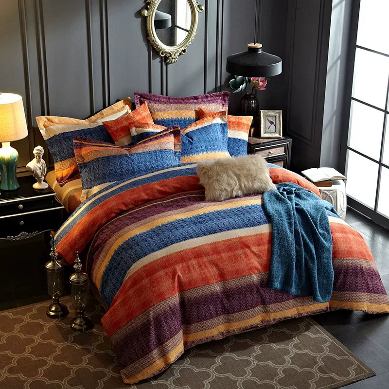 Conjunto de cama impresso em microfibra ultramacio 100% poliéster
